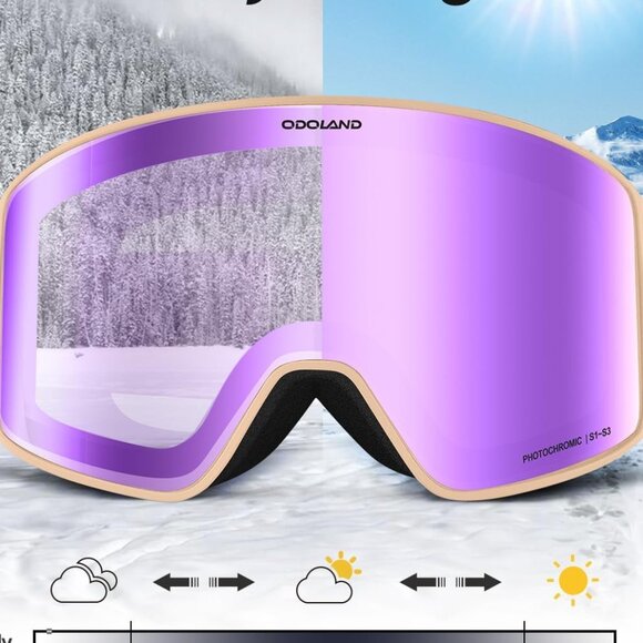 Snow Snowboard Goggles with Pattern Strap - Picture 3 of 6